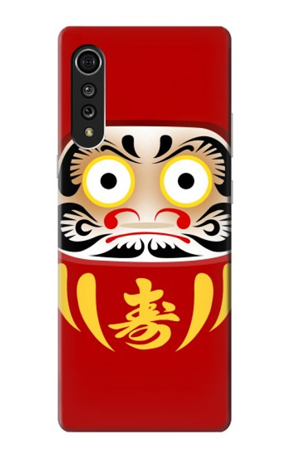 W3045 Japan Good Luck Daruma Doll Hard Case and Leather Flip Case For LG Velvet