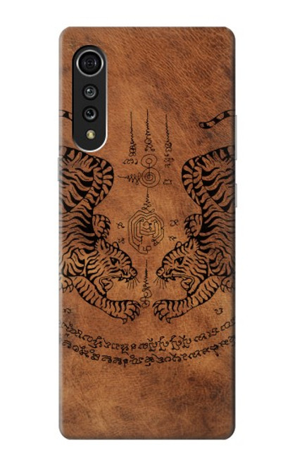 W3209 Sak Yant Twin Tiger Hard Case and Leather Flip Case For LG Velvet