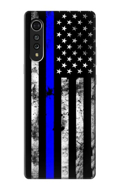 W3244 Thin Blue Line USA Hard Case and Leather Flip Case For LG Velvet