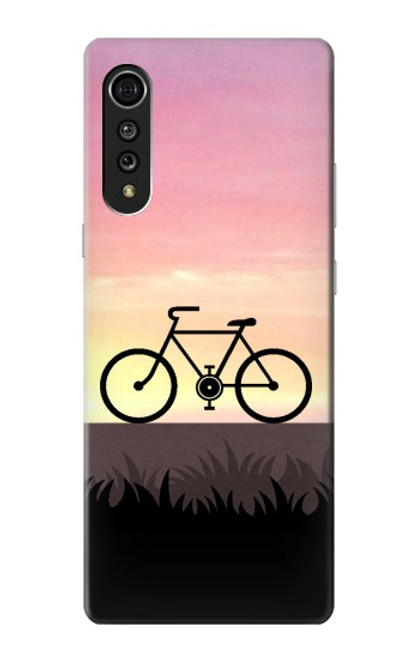 W3252 Bicycle Sunset Hard Case and Leather Flip Case For LG Velvet