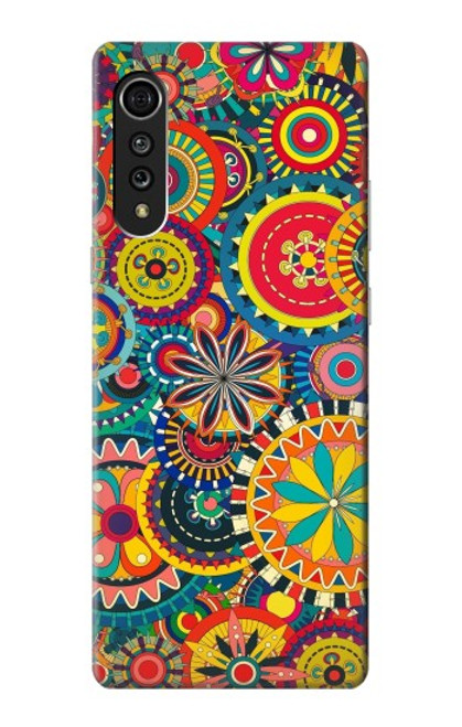 W3272 Colorful Pattern Hard Case and Leather Flip Case For LG Velvet