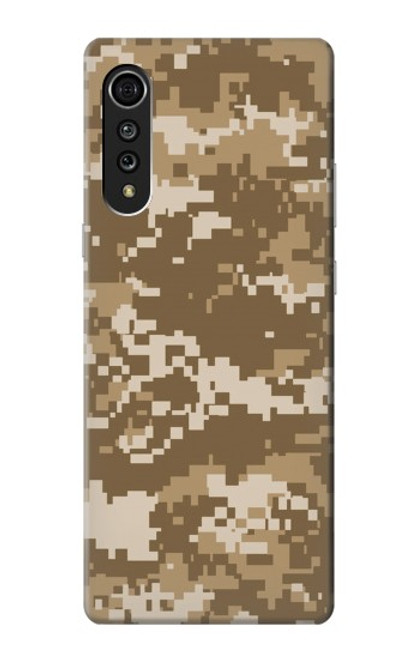 W3294 Army Desert Tan Coyote Camo Camouflage Hard Case and Leather Flip Case For LG Velvet