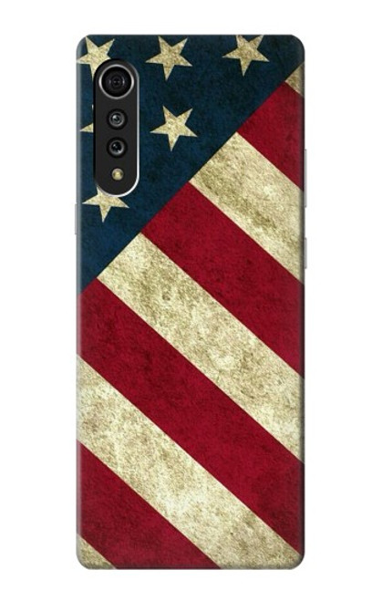 W3295 US National Flag Hard Case and Leather Flip Case For LG Velvet