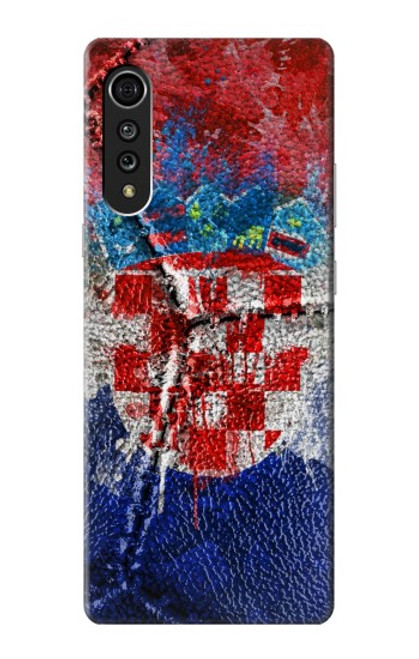 W3313 Croatia Flag Vintage Football Graphic Hard Case and Leather Flip Case For LG Velvet