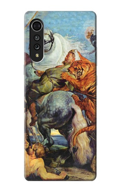 W3331 Peter Paul Rubens Tiger und Lowenjagd Hard Case and Leather Flip Case For LG Velvet