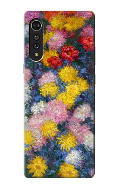 W3342 Claude Monet Chrysanthemums Hard Case and Leather Flip Case For LG Velvet