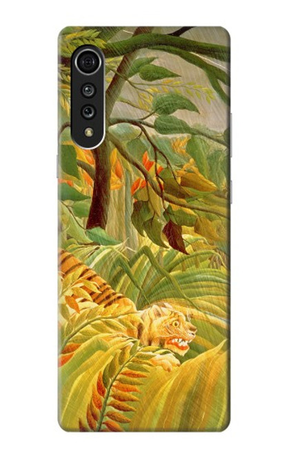 W3344 Henri Rousseau Tiger in a Tropical Storm Hard Case and Leather Flip Case For LG Velvet