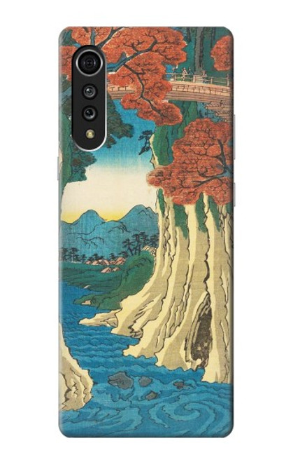 W3348 Utagawa Hiroshige The Monkey Bridge Hard Case and Leather Flip Case For LG Velvet