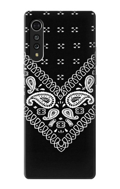 W3363 Bandana Black Pattern Hard Case and Leather Flip Case For LG Velvet