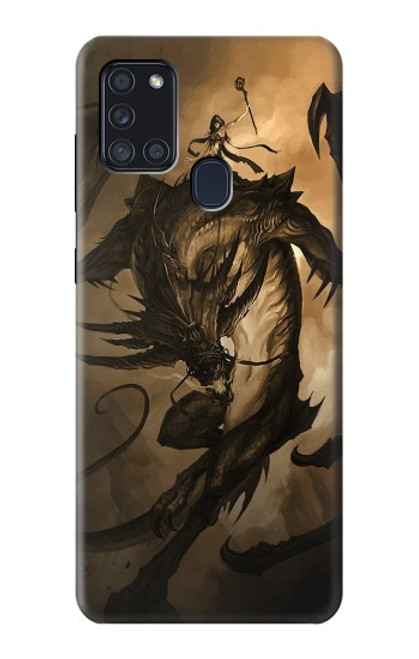 W0388 Dragon Rider Hard Case and Leather Flip Case For Samsung Galaxy A21s