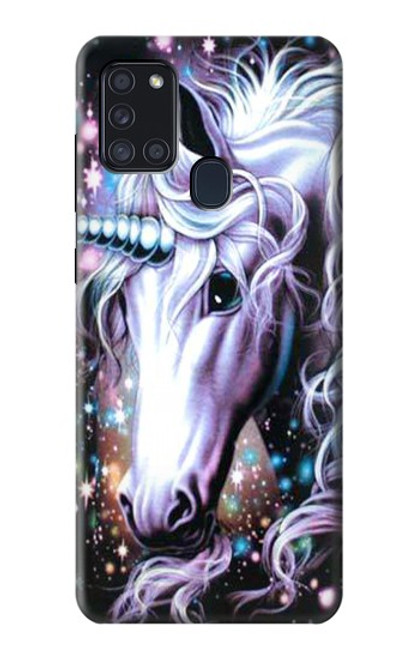 W0749 Unicorn Horse Hard Case and Leather Flip Case For Samsung Galaxy A21s