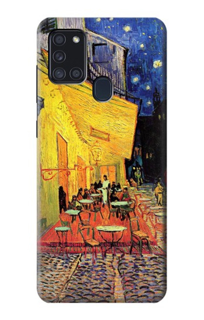 W0929 Van Gogh Cafe Terrace Hard Case and Leather Flip Case For Samsung Galaxy A21s