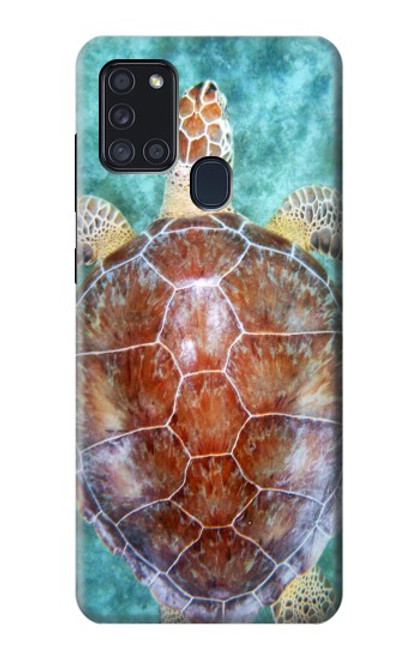 W1424 Sea Turtle Hard Case and Leather Flip Case For Samsung Galaxy A21s