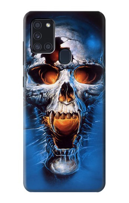 W1462 Vampire Skull Hard Case and Leather Flip Case For Samsung Galaxy A21s