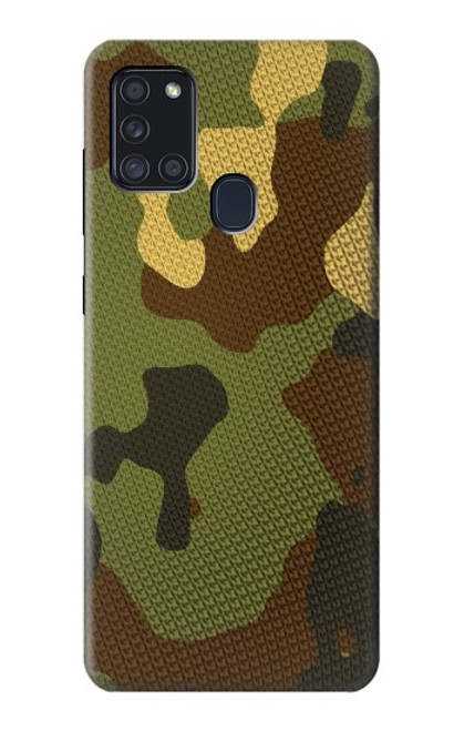 W1602 Camo Camouflage Graphic Printed Hard Case and Leather Flip Case For Samsung Galaxy A21s