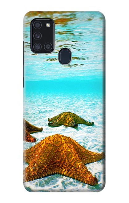 W1679 Starfish Sea Beach Hard Case and Leather Flip Case For Samsung Galaxy A21s