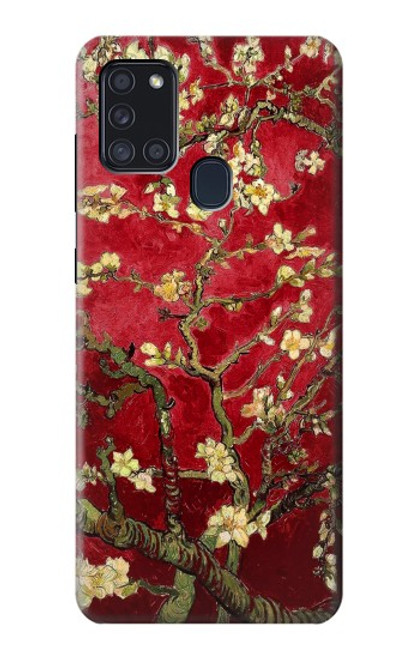 W2414 Red Blossoming Almond Tree Van Gogh Hard Case and Leather Flip Case For Samsung Galaxy A21s