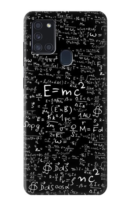 W2574 Mathematics Physics Blackboard Equation Hard Case and Leather Flip Case For Samsung Galaxy A21s