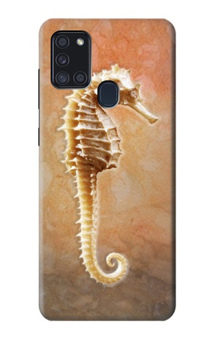 W2674 Seahorse Skeleton Fossil Hard Case and Leather Flip Case For Samsung Galaxy A21s