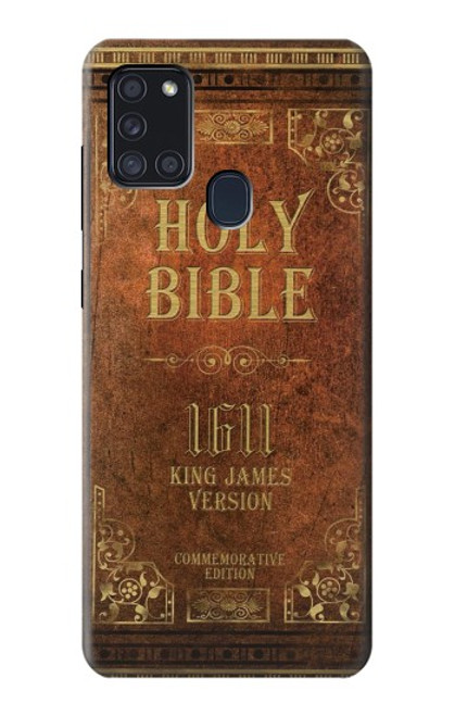 W2890 Holy Bible 1611 King James Version Hard Case and Leather Flip Case For Samsung Galaxy A21s