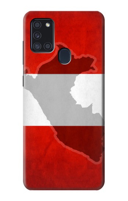 W3018 Peru Flag Hard Case and Leather Flip Case For Samsung Galaxy A21s