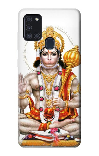 W3186 Lord Hanuman Chalisa Hindi Hindu Hard Case and Leather Flip Case For Samsung Galaxy A21s