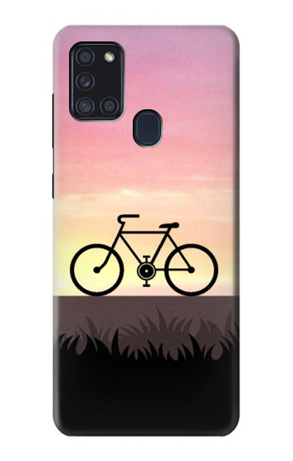 W3252 Bicycle Sunset Hard Case and Leather Flip Case For Samsung Galaxy A21s