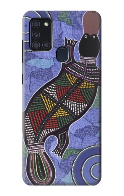 W3387 Platypus Australian Aboriginal Art Hard Case and Leather Flip Case For Samsung Galaxy A21s