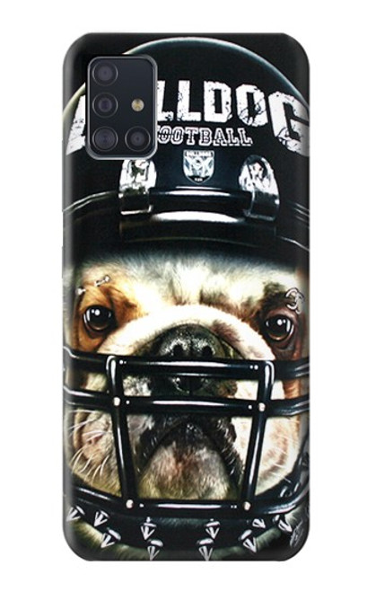 W0098 Bulldog American Football Hard Case and Leather Flip Case For Samsung Galaxy A51 5G [for A51 5G only. NOT for A51]