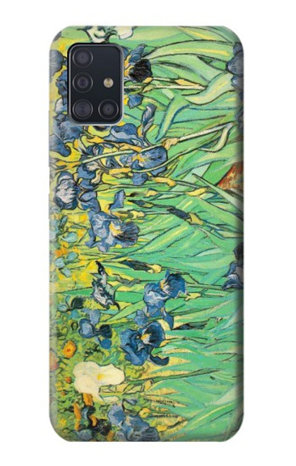 W0210 Van Gogh Irises Hard Case and Leather Flip Case For Samsung Galaxy A51 5G [for A51 5G only. NOT for A51]