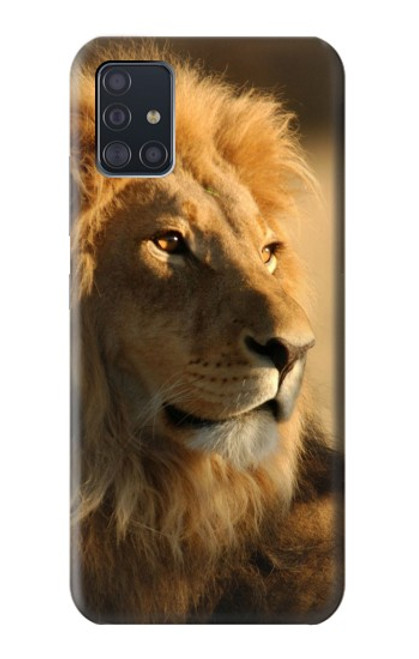 W1046 Lion King of Forest Hard Case and Leather Flip Case For Samsung Galaxy A51 5G [for A51 5G only. NOT for A51]