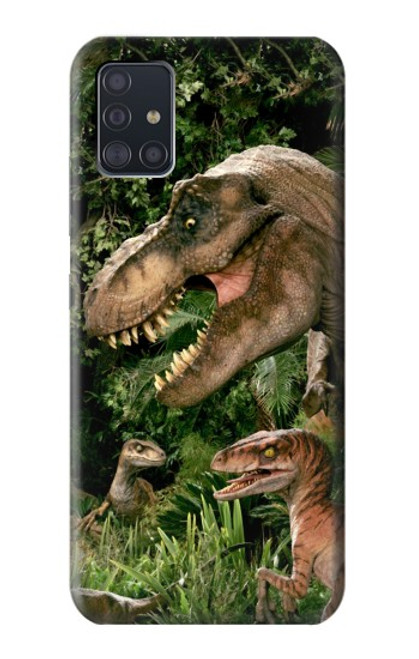 W1452 Trex Raptor Dinosaur Hard Case and Leather Flip Case For Samsung Galaxy A51 5G [for A51 5G only. NOT for A51]