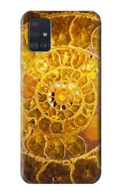 W1789 Ammonite Fossils Hard Case and Leather Flip Case For Samsung Galaxy A51 5G [for A51 5G only. NOT for A51]