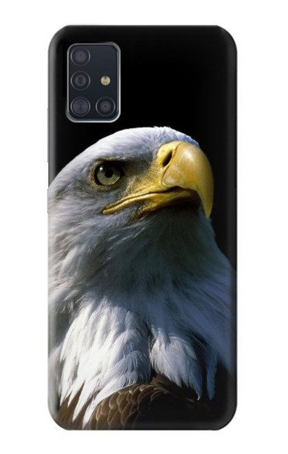 W2046 Bald Eagle Hard Case and Leather Flip Case For Samsung Galaxy A51 5G [for A51 5G only. NOT for A51]
