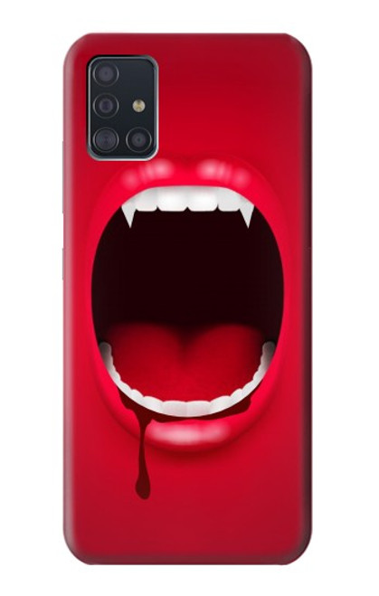 W2103 Vampire Mouth Hard Case and Leather Flip Case For Samsung Galaxy A51 5G [for A51 5G only. NOT for A51]