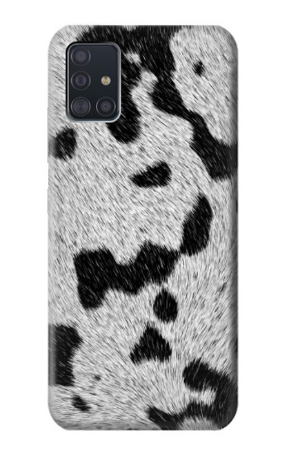 W2170 Cow Fur Texture Graphic Printed Hard Case and Leather Flip Case For Samsung Galaxy A51 5G [for A51 5G only. NOT for A51]