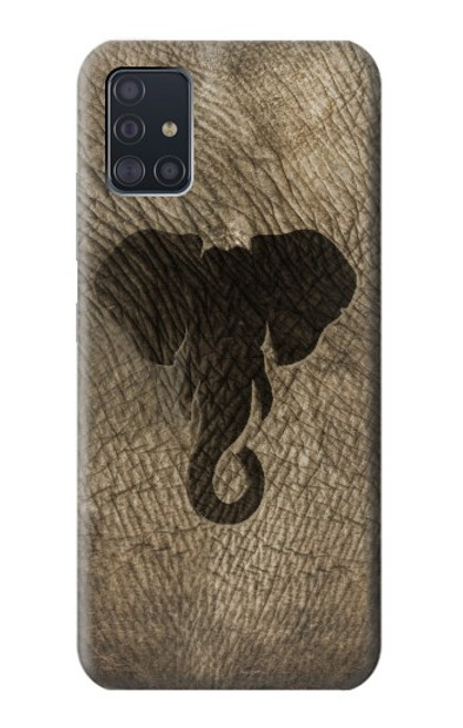 W2516 Elephant Skin Graphic Printed Hard Case and Leather Flip Case For Samsung Galaxy A51 5G [for A51 5G only. NOT for A51]