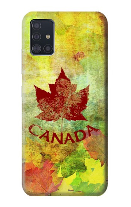 W2523 Canada Autumn Maple Leaf Hard Case and Leather Flip Case For Samsung Galaxy A51 5G [for A51 5G only. NOT for A51]