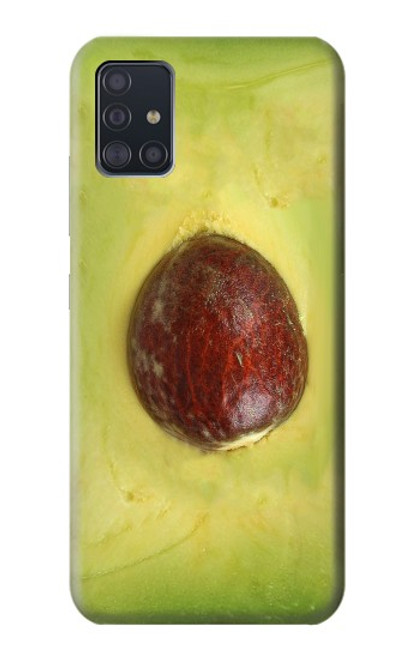 W2552 Avocado Fruit Hard Case and Leather Flip Case For Samsung Galaxy A51 5G [for A51 5G only. NOT for A51]