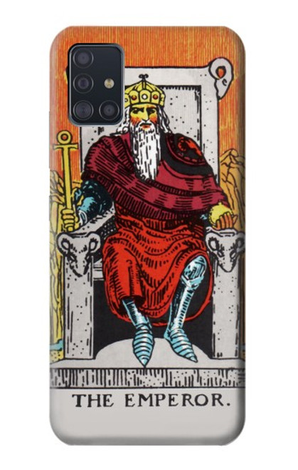 W2808 Tarot Card The Emperor Hard Case and Leather Flip Case For Samsung Galaxy A51 5G [for A51 5G only. NOT for A51]