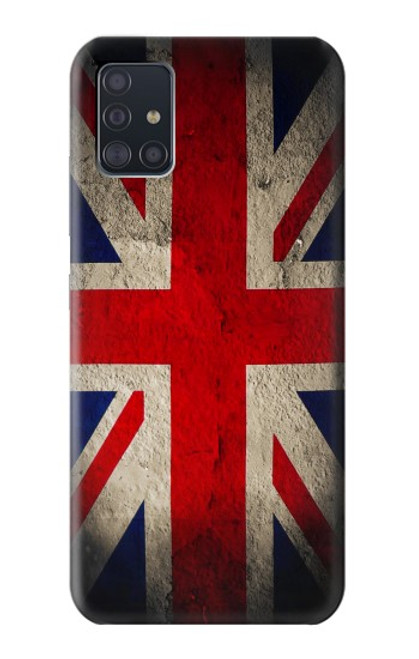 W2894 Vintage British Flag Hard Case and Leather Flip Case For Samsung Galaxy A51 5G [for A51 5G only. NOT for A51]