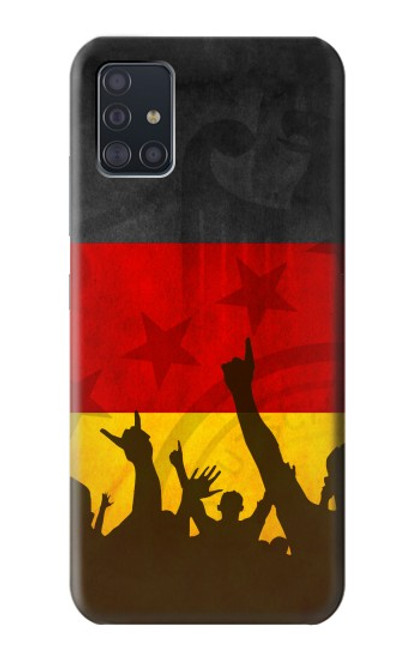 W2966 Germany Football Soccer Hard Case and Leather Flip Case For Samsung Galaxy A51 5G [for A51 5G only. NOT for A51]