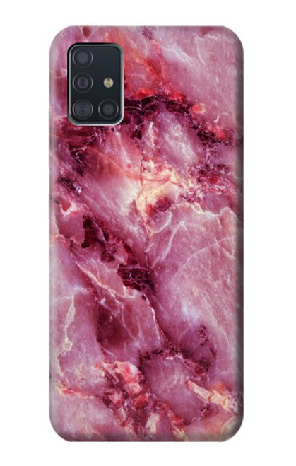 W3052 Pink Marble Graphic Printed Hard Case and Leather Flip Case For Samsung Galaxy A51 5G [for A51 5G only. NOT for A51]