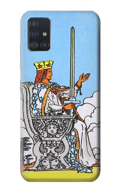 W3068 Tarot Card Queen of Swords Hard Case and Leather Flip Case For Samsung Galaxy A51 5G [for A51 5G only. NOT for A51]