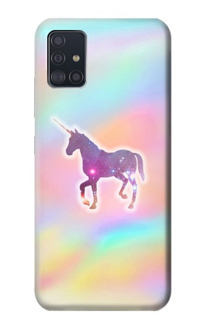 W3203 Rainbow Unicorn Hard Case and Leather Flip Case For Samsung Galaxy A51 5G [for A51 5G only. NOT for A51]