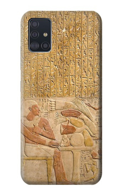 W3398 Egypt Stela Mentuhotep Hard Case and Leather Flip Case For Samsung Galaxy A51 5G [for A51 5G only. NOT for A51]