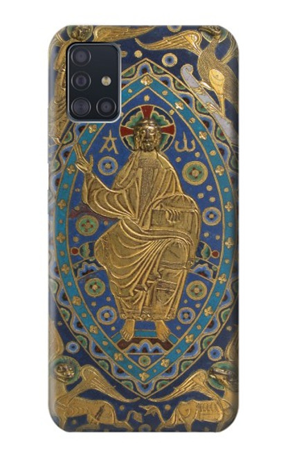 W3620 Book Cover Christ Majesty Hard Case and Leather Flip Case For Samsung Galaxy A51 5G [for A51 5G only. NOT for A51]