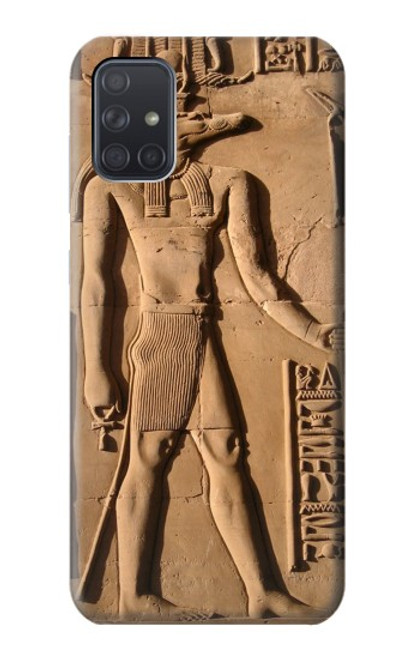 W0391 Egyptian Sobek Hard Case and Leather Flip Case For Samsung Galaxy A71 5G [for A71 5G only. NOT for A71]