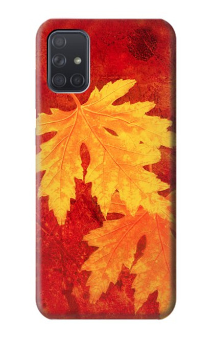 W0479 Maple Leaf Hard Case and Leather Flip Case For Samsung Galaxy A71 5G [for A71 5G only. NOT for A71]