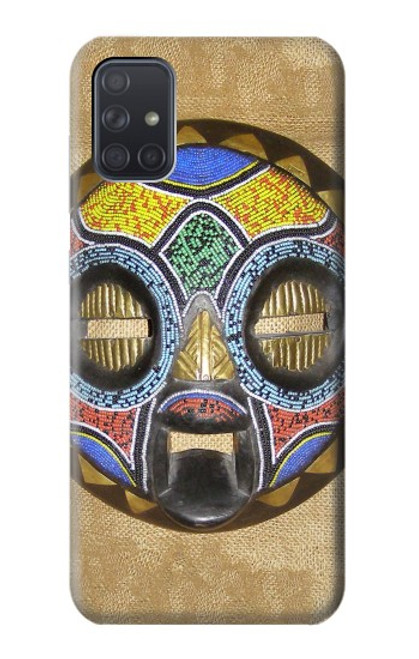 W0965 African Baluba Hard Case and Leather Flip Case For Samsung Galaxy A71 5G [for A71 5G only. NOT for A71]